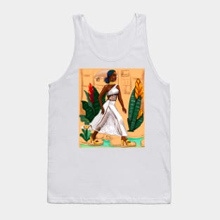 African American Woman Black Afro Melanin beauty Queen Tank Top